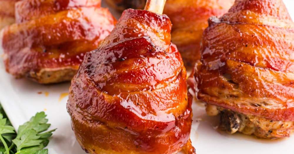 Bacon Wrapped Chicken Lollipops Punchfork