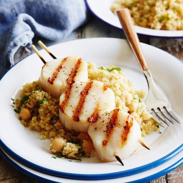Grilled Scallops with OrangeScented Quinoa Punchfork