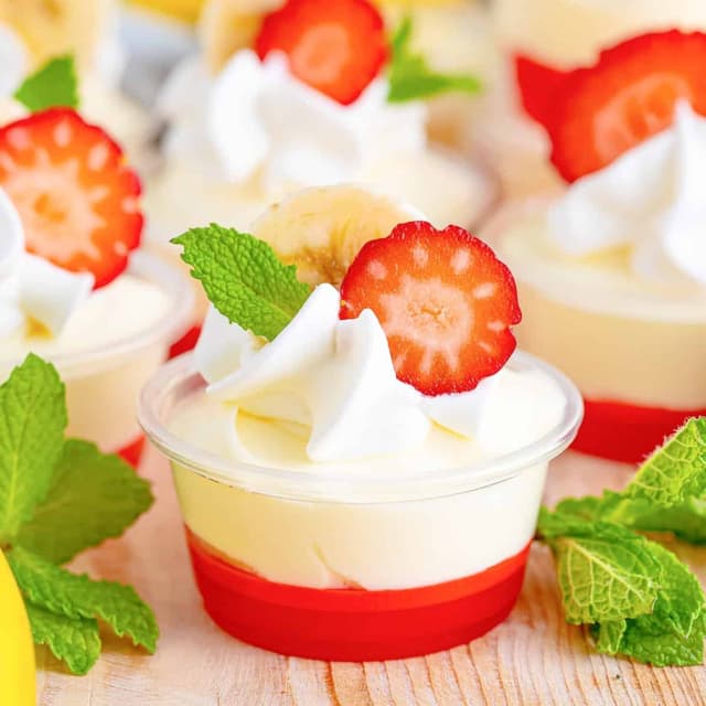 Strawberry Banana JellO Shots Punchfork