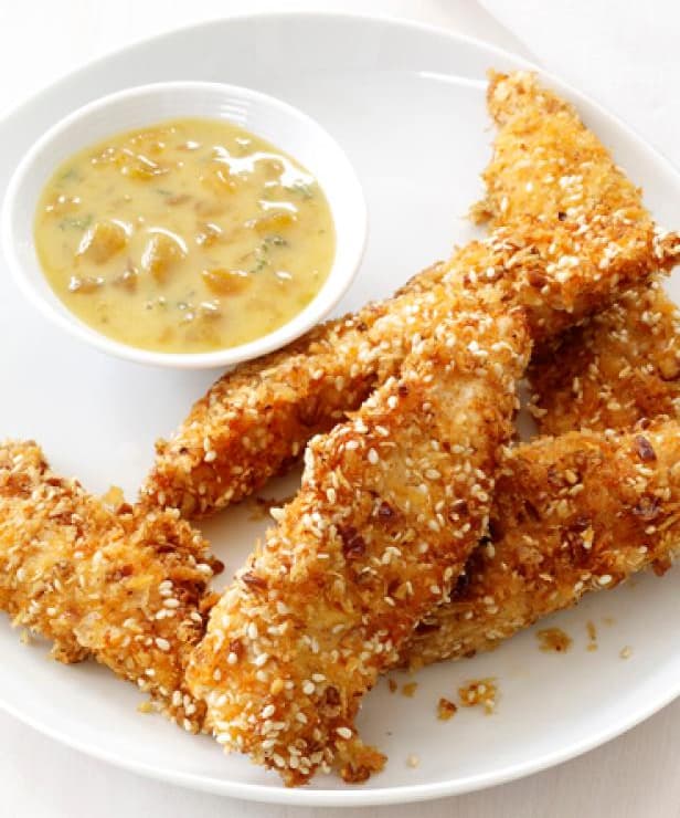 SesamePecan Chicken Strips Punchfork