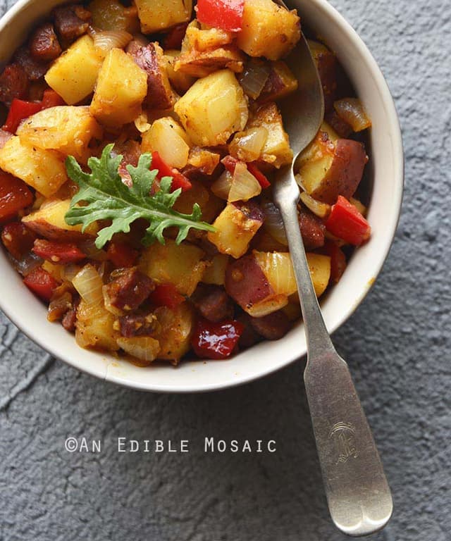 Andouille Sausage, Bell Pepper, and Red Potato Hash (GlutenFree