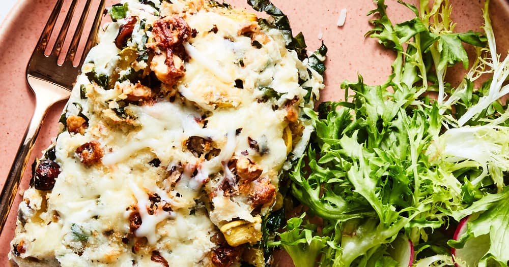 Cheesy Delicata Squash and Kale Casserole Punchfork