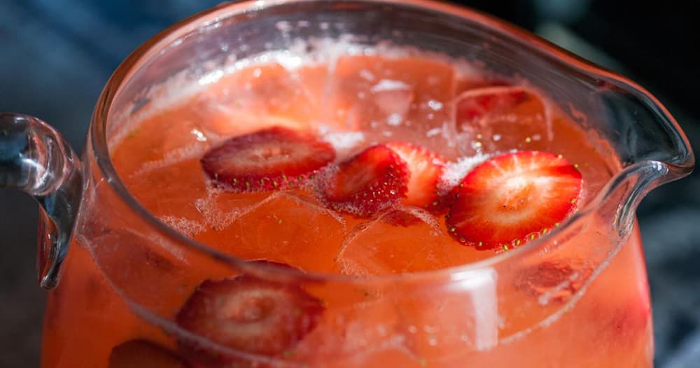 Strawberry French 75 Punchfork