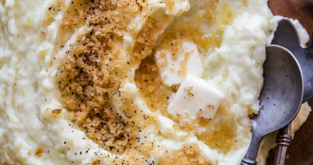 Easy Mashed Potatoes with Crunchy Potato Chip Topping Punchfork