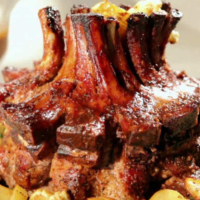 Pork Crown Roast with Royal Glaze and Gravy Punchfork