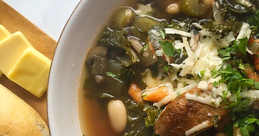 Andouille Sausage, Kale & Bean Soup Punchfork