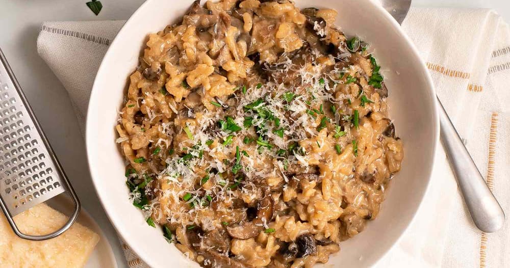 Pressure Cooker Mushroom Risotto Punchfork