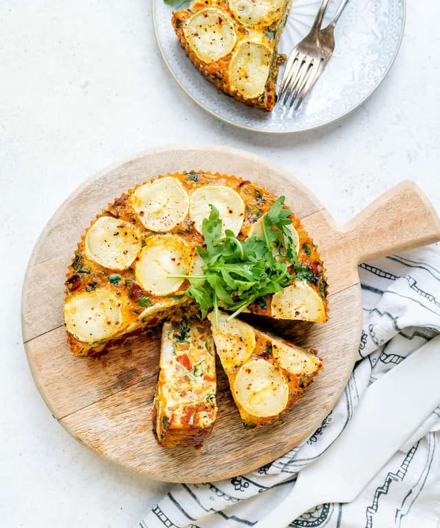 Keto Crustless Quiche with Chorizo and Goat’s Cheese Punchfork