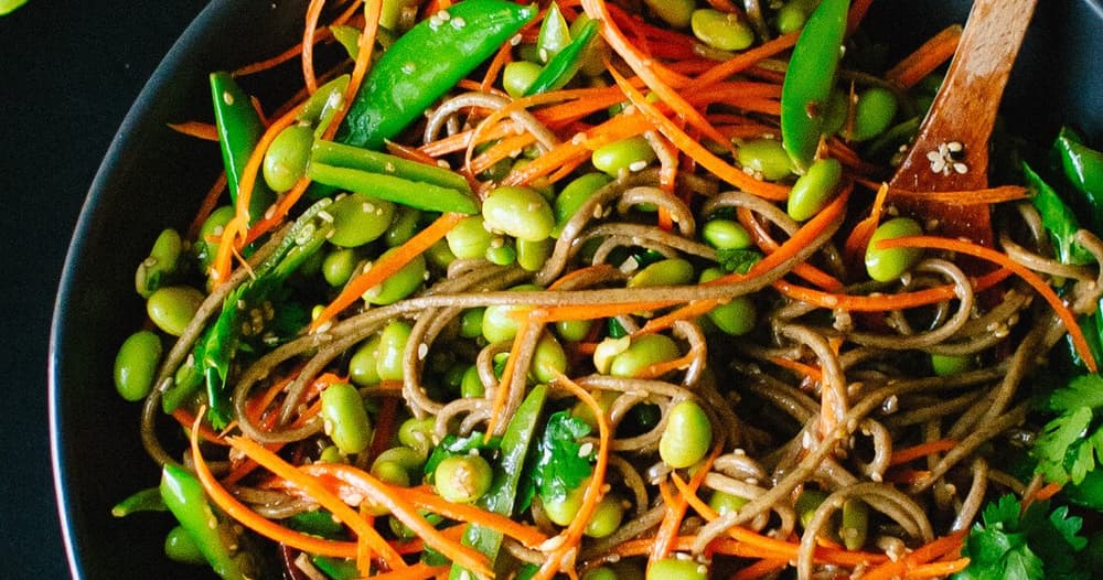 Sugar Snap Pea and Carrot Soba Noodles Punchfork