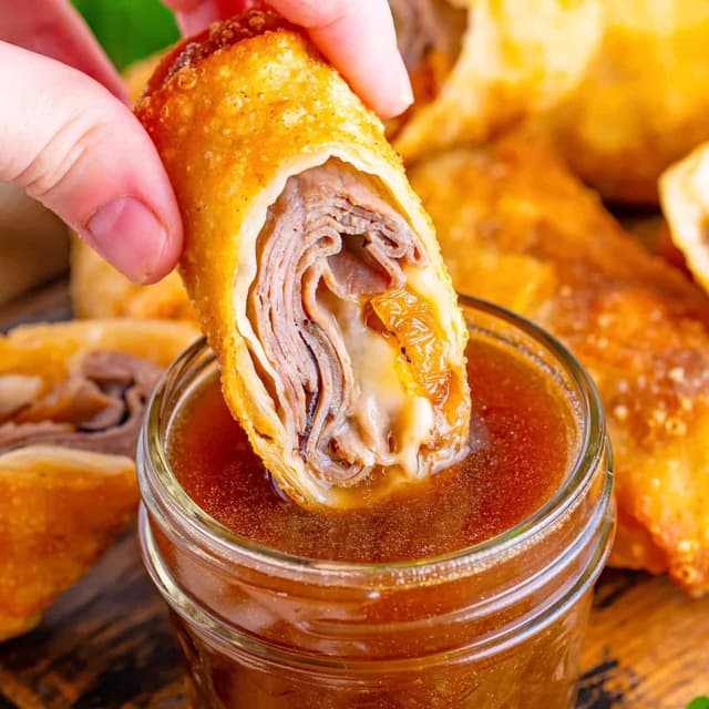 French Dip Egg Rolls Punchfork