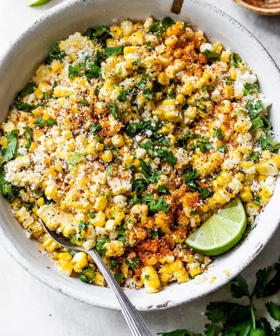 Grilled Corn Salad with Cotija Punchfork