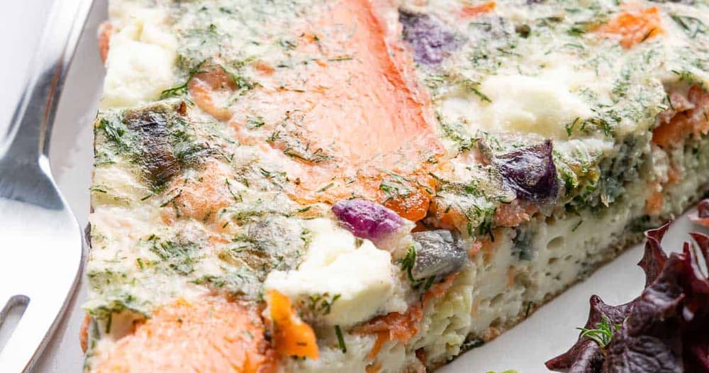 Egg White Frittata with Smoked Salmon Punchfork
