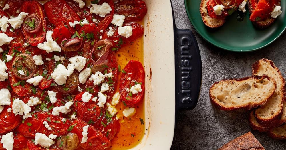 Tomato Confit with Goat Cheese and Herbs Punchfork