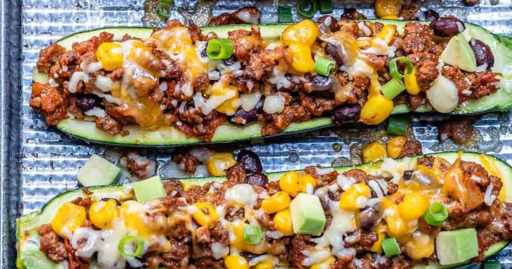 Burrito Zucchini Boats Punchfork