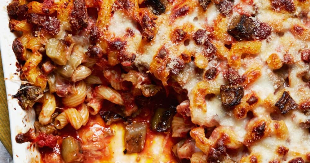 Baked Eggplant and Pancetta Pasta Punchfork