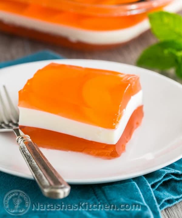 Peaches and Cream Layered Jello (Video Tutorial) Punchfork
