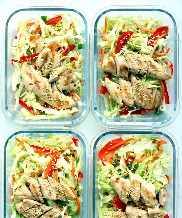 Chicken Satay Bowls with Spicy Peanut Sauce Punchfork