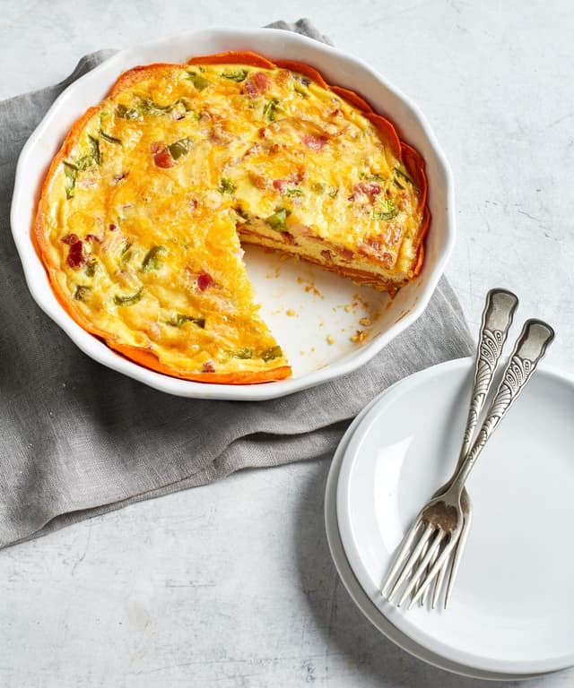 Quiche with Sweet Potato Crust Punchfork
