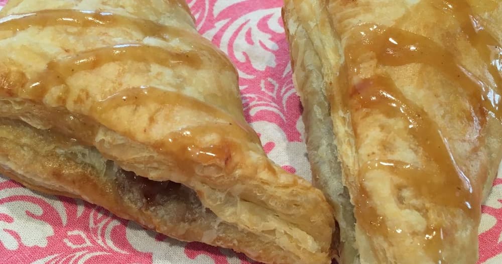 Bananas Foster Turnovers with Brown Sugar Glaze Punchfork