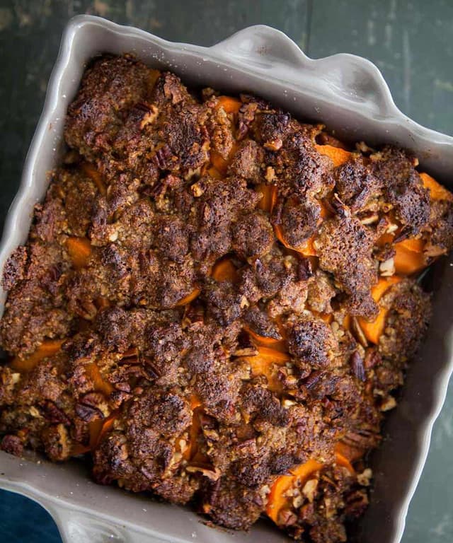 MapleGlazed Sweet Potatoes with Pecan Topping Punchfork