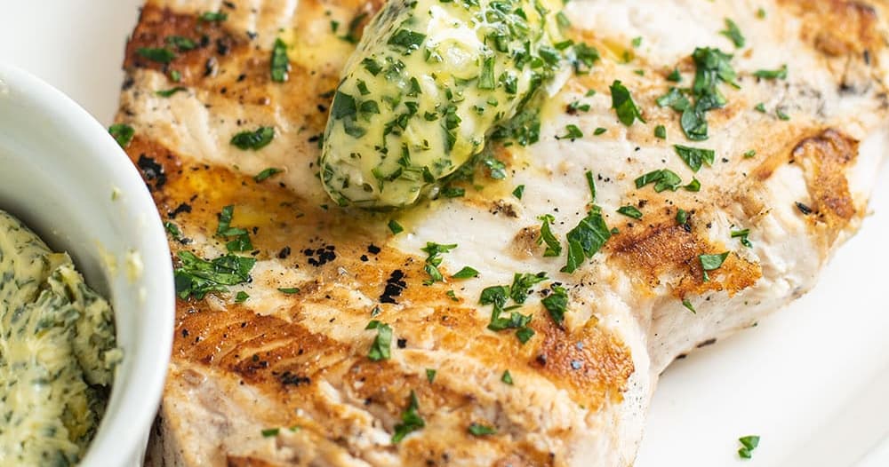 Grilled Swordfish with Lemon Butter Punchfork