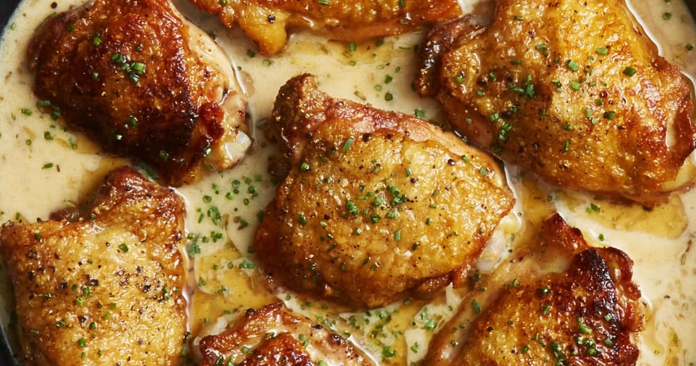 Crispy Chicken with White Wine Pan Sauce Punchfork