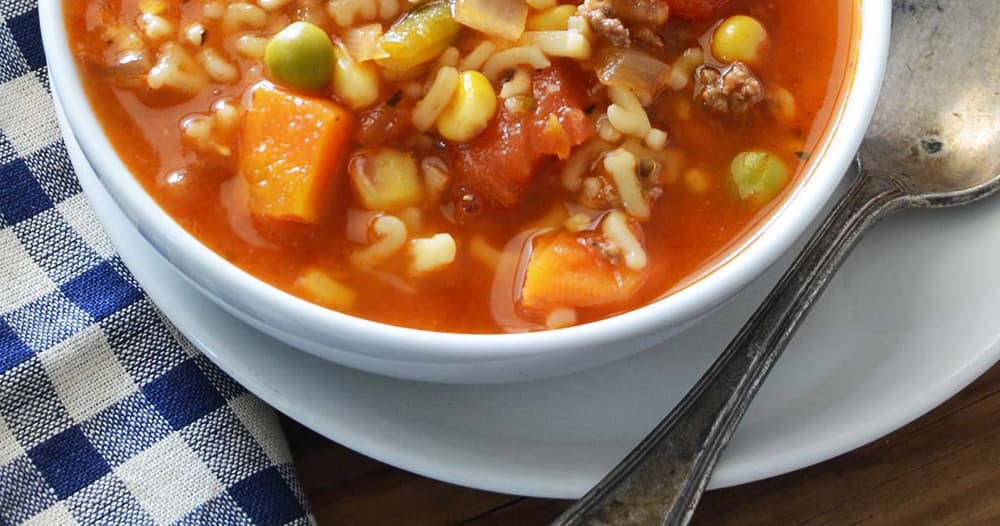 Vegetable Beef Alphabet Soup Punchfork