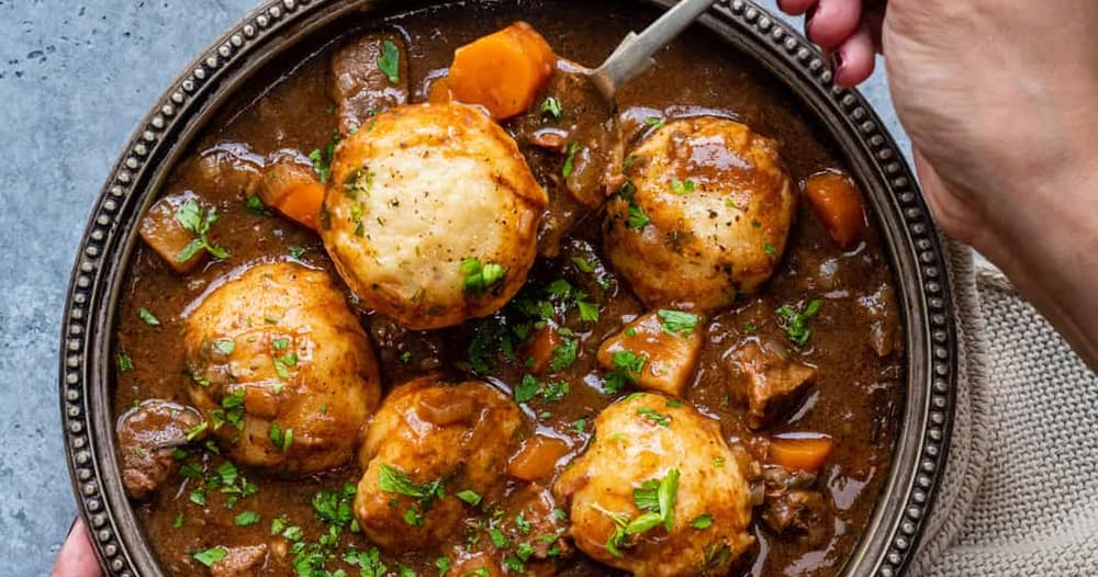 Slow Cooker Beef Stew and Dumplings Punchfork