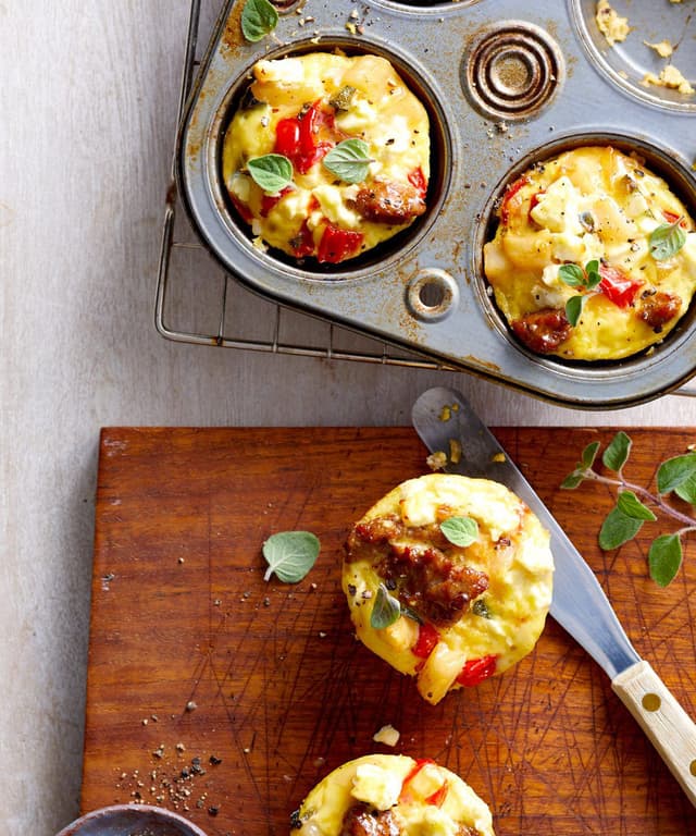 Sausage and Potato Mini Egg Bakes Punchfork