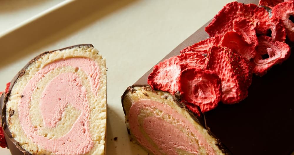 Chocolate Strawberry Jelly Roll Punchfork