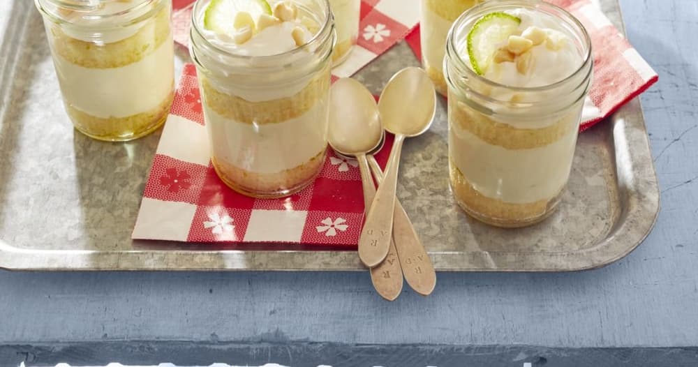 Key Lime Cakes in a Jar Punchfork