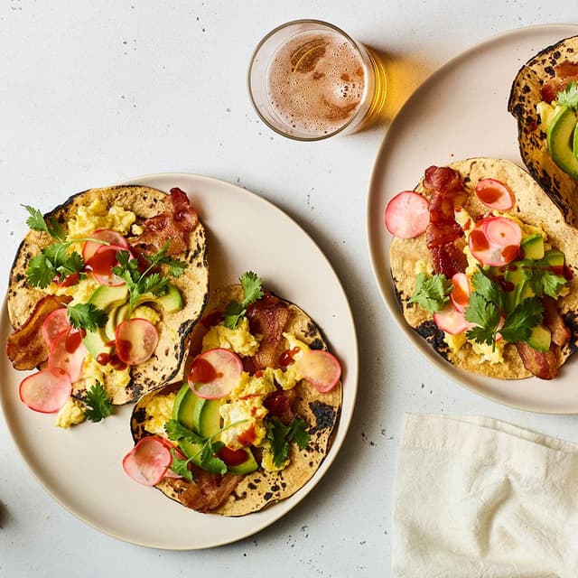Crispy Bacon and Egg Tacos Punchfork