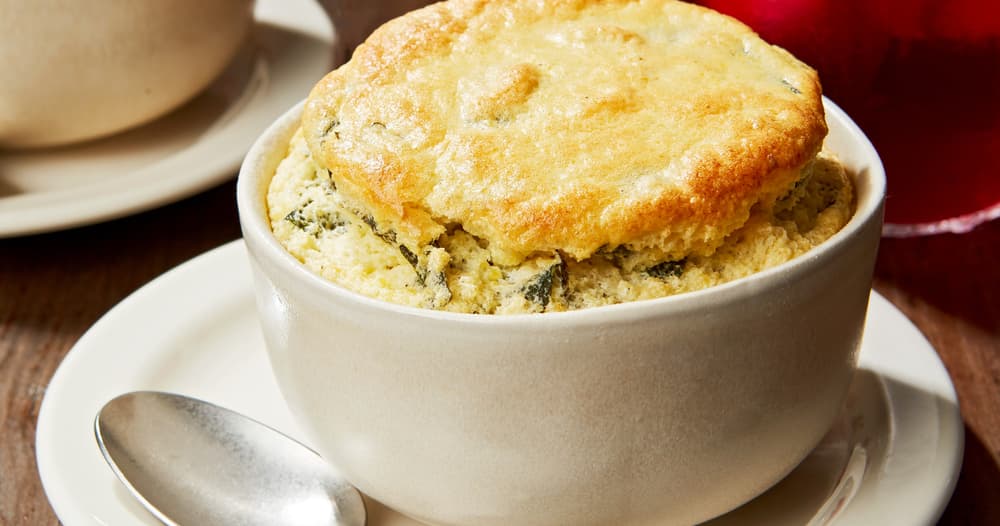 Grits and Greens Soufflé Punchfork