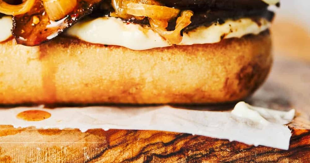 Portobello French Dip with Horseradish Aioli Punchfork