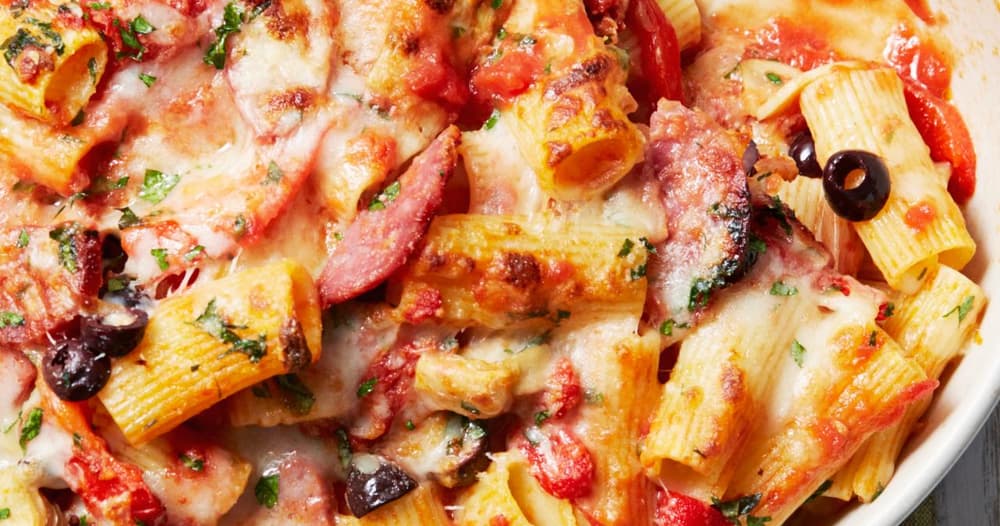 Herby Provencal Baked Pasta with Sopressata Punchfork