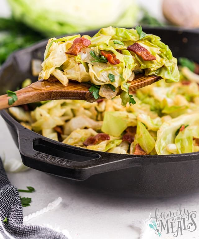 Fried Cabbage and Bacon Punchfork