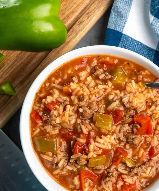 Crock Pot Stuffed Pepper Soup Punchfork
