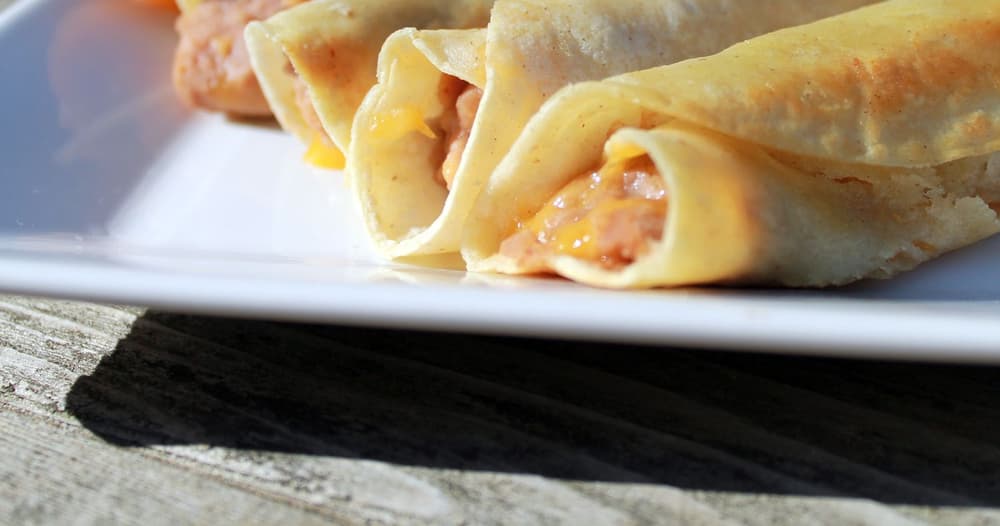 OvenBaked Refried Bean and Cheese Vegetarian Taquitos Punchfork