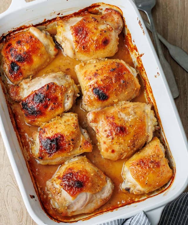 Honey Mustard Chicken Thighs Punchfork