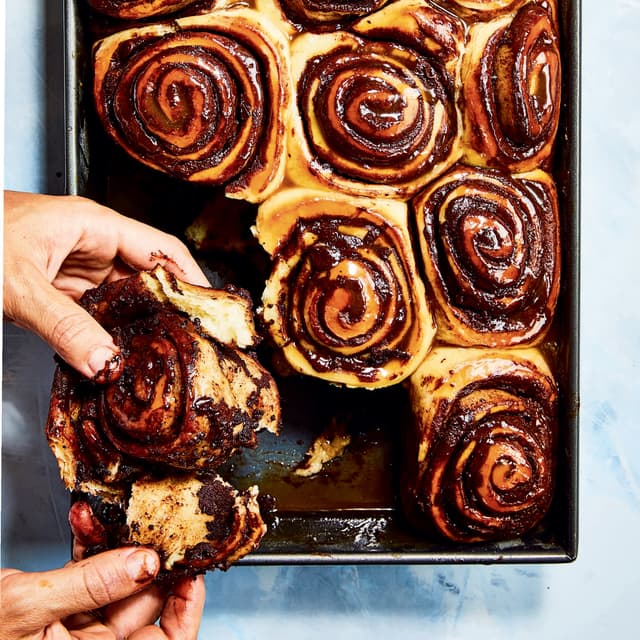Salted TahiniChocolate Babka Buns Punchfork