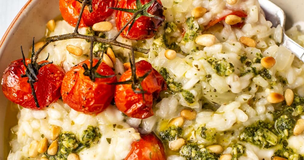 Caprese Risotto (Tomato, Mozzarella and Basil) | Punchfork