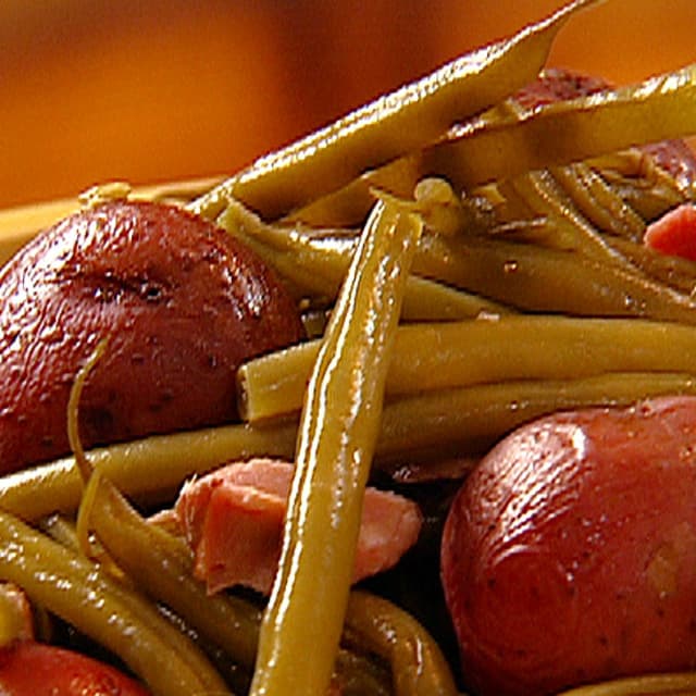 Green Beans with Ham Hock and New Potatoes Punchfork
