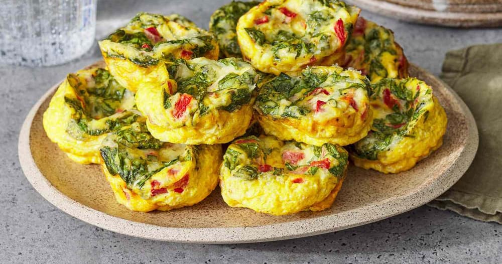 Roasted Red Pepper & Spinach Egg Bites Punchfork
