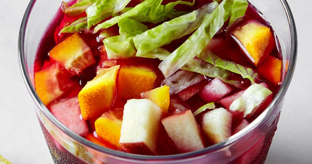 Lágrimas De La Virgen (Beet Agua Fresca with Fruits) | Punchfork