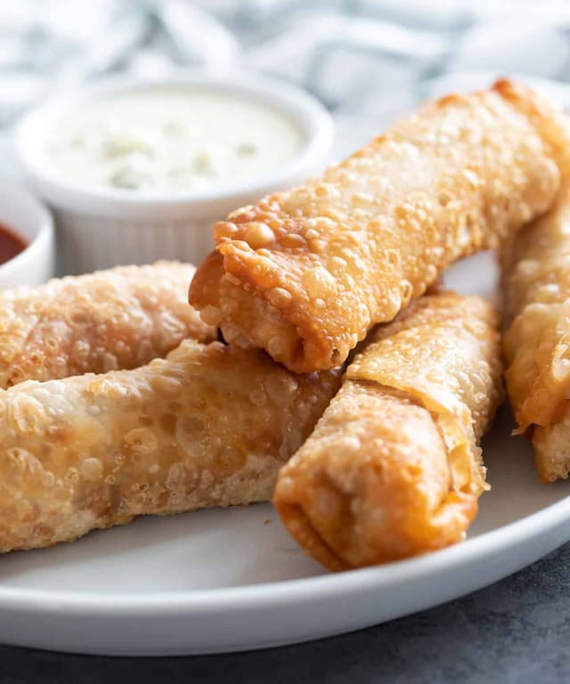 Buffalo Chicken Egg Rolls Punchfork