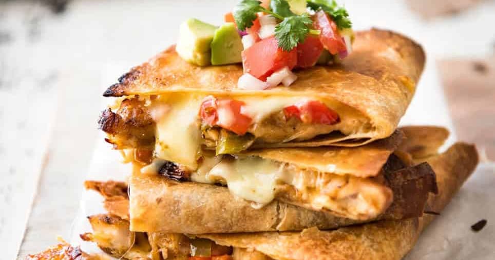 Oven Baked Chicken Quesadillas Punchfork