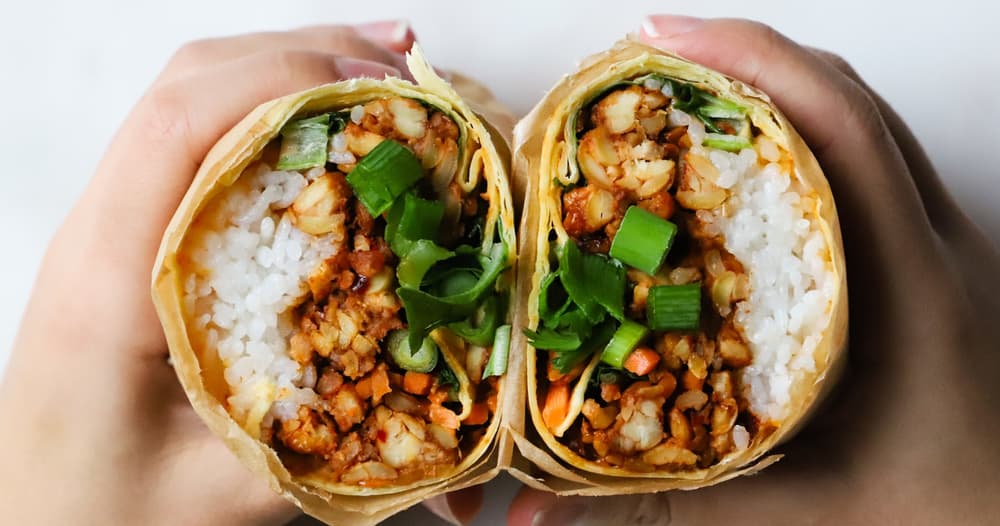 Korean BBQ Tempeh Burrito Punchfork