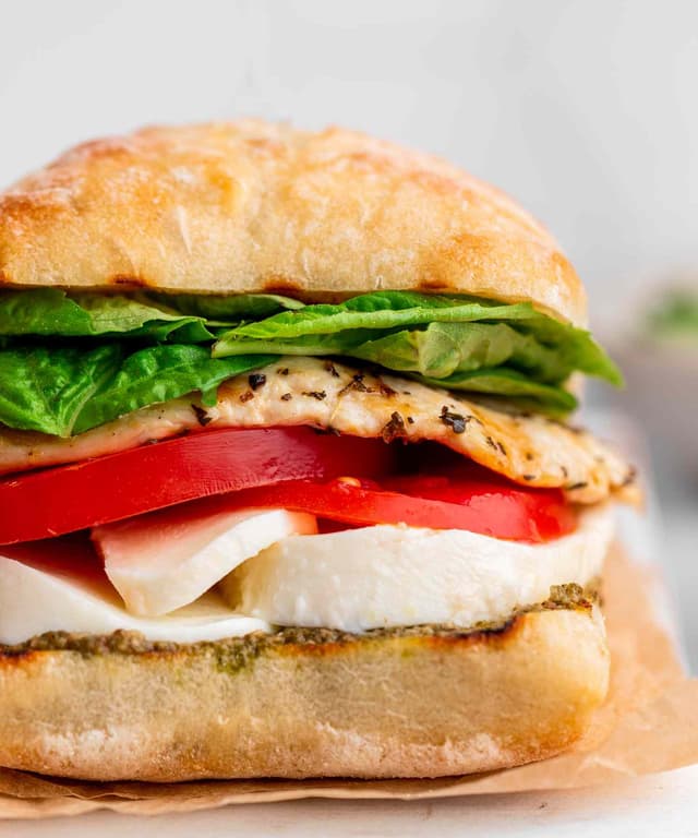 Grilled Chicken Caprese Sandwich Punchfork