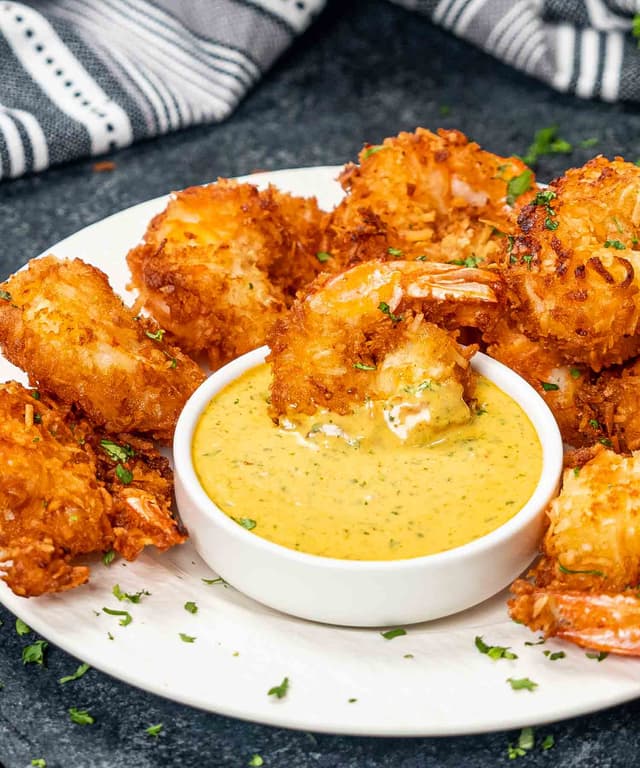 Coconut Shrimp with Spicy Mango Dipping Sauce Punchfork