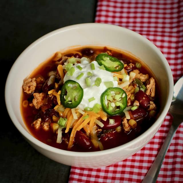 Slow Cooker Ground Chicken Chili Punchfork